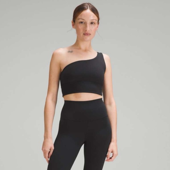 Lululemon Black Align Bra Asymmetrical Light Support A/B Cup Size 6 - Picture 2 of 9